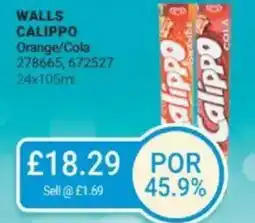 Bestway Walls calippo Orange/Cola offer