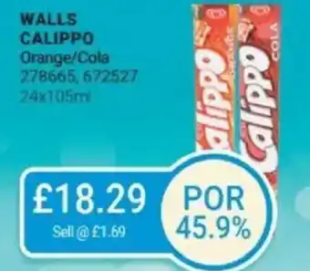 Bestway Walls calippo Orange/Cola offer