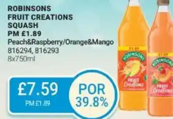 Bestway Robinsons fruit creations squash offer