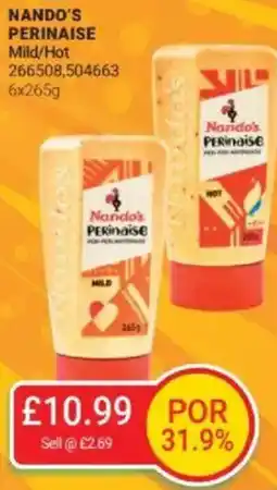Bestway Nando's perinaise mild/hot offer