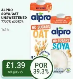 Bestway ALPRO Soya/oat unsweetened offer
