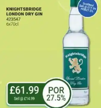 Bestway Knightsbridge london dry gin offer
