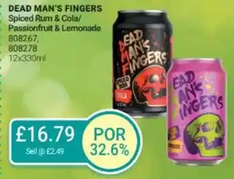 Bestway DEAD MAN'S FINGERS Spiced Rum & Cola/ Passionfruit & Lemonade offer