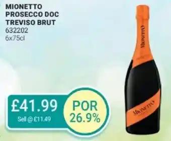 Bestway Mionetto prosecco doc treviso brut offer