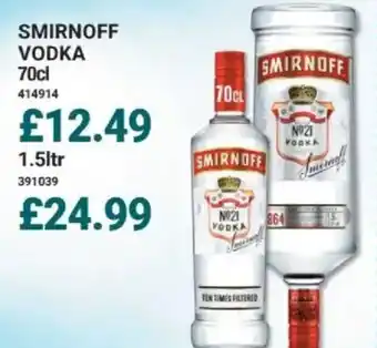 Bestway SMIRNOFF Vodka offer