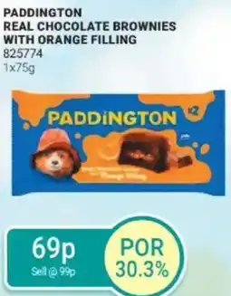 Bestway Paddington real chocolate brownies with orange filling offer