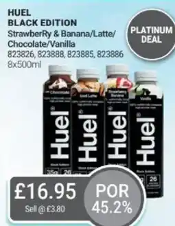 Bestway HUEL BLACK EDITION Strawberry & Banana/Latte/ Chocolate/Vanilla offer