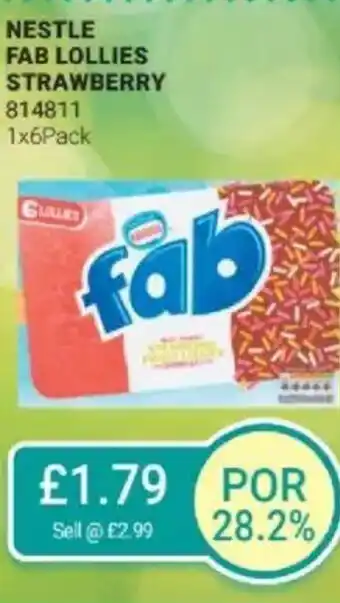 Bestway Nestle fab lollies strawberry offer