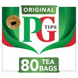 Iceland PG Tips 80 Original Tea Bags 232g offer