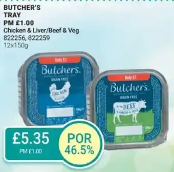 Bestway BUTCHER'S Tray Chicken & Liver/Beef & Veg offer