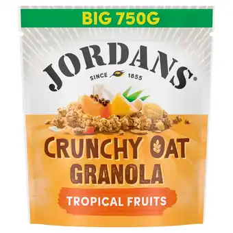 Morrisons Jordans Crunchy Oat Granola Tropical Fruits Breakfast Cereal offer