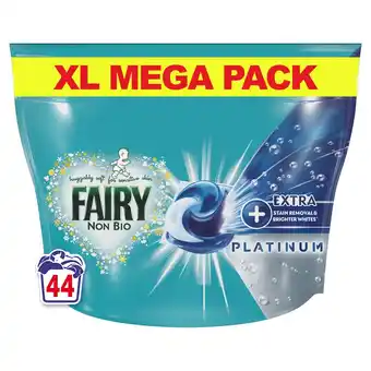 Morrisons Fairy Non Bio Platinum + Stain Removal For Sensitive Skin Washing Capsules offer