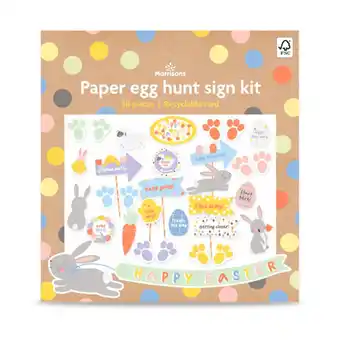 Morrisons Morrisons Easter Paper Egg Hunt Sign Kit offer