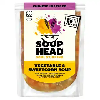 Morrisons Soup Head Chinese Inspired Vegetable & Sweetcorn Soup 300g offer