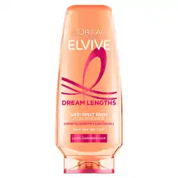 Asda L'Oreal Paris Elvive Dream Lengths Anti-Split Ends Conditioner, for Long Hair, 250ml offer