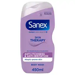 Asda Sanex Skin Therapy Anti-Itchiness & Anti-Irritation Shower Gel Body Wash 450ml offer