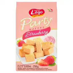 Iceland Gastone Lago Strawberry Party Wafers 250g offer