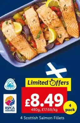 Lidl 4 Scottish Salmon Fillets offer