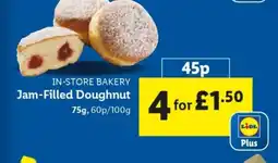Lidl IN-STORE BAKERY Jam-Filled Doughnut offer