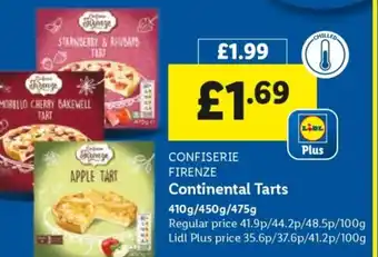 Lidl CONFISERIE FIRENZE Continental Tarts offer