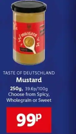 Lidl TASTE OF DEUTSCHLAND Mustard offer