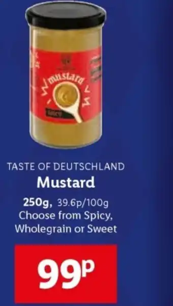 Lidl TASTE OF DEUTSCHLAND Mustard offer