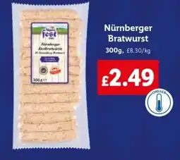 Lidl Nürnberger Bratwurst offer