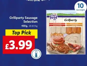 Lidl Grillparty Sausage Selection offer