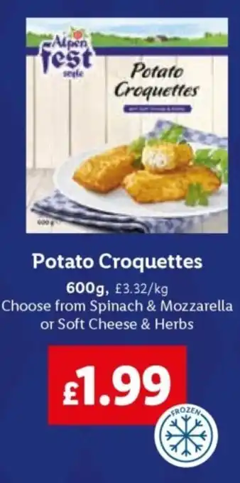 Lidl Potato Croquettes offer