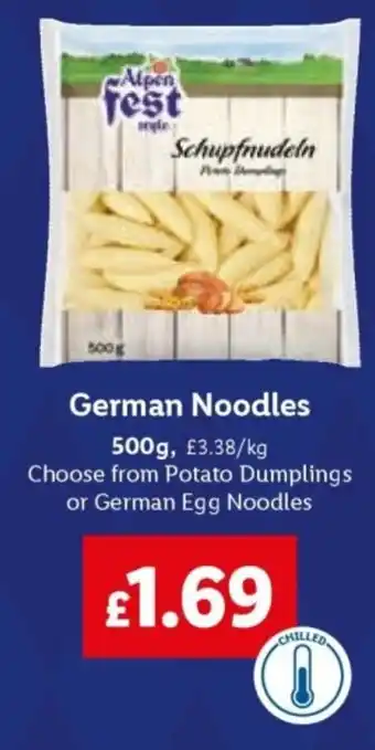 Lidl German Noodles offer