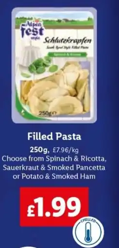 Lidl Filled Pasta offer