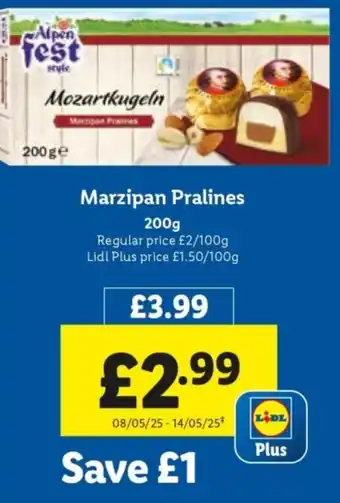 Lidl Marzipan Pralines offer