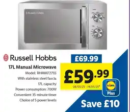 Lidl 17L Manual Microwave offer