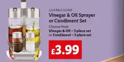 Lidl LIVARNO HOME Vinegar & Oil Sprayer or Condiment Set offer