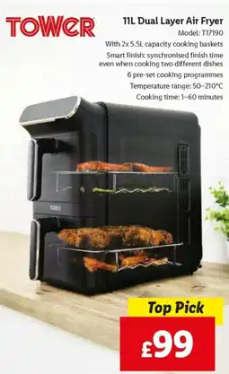 Lidl 11L Dual Layer Air Fryer offer