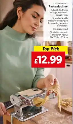 Lidl LIVARNO HOME Pasta Machine offer