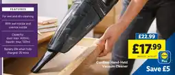 Lidl Cordless Hand-Held Vacuum Cleaner offer