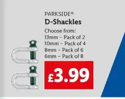 Lidl PARKSIDE D-Shackles offer