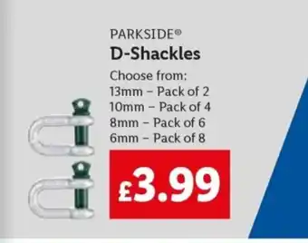 Lidl PARKSIDE D-Shackles offer