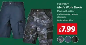 Lidl PARKSIDE Men's Work Shorts offer