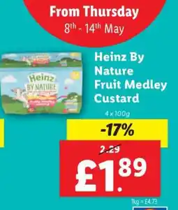 Lidl Heinz By Nature Fruit Medley Custard offer