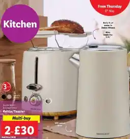 Lidl SILVERCREST Kettle/Toaster offer