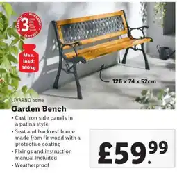 Lidl LIVARNO home Garden Bench offer
