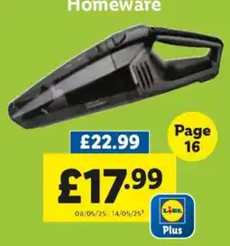 Lidl Handheld Vacuum Cleaner offer