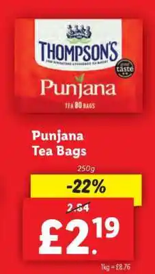 Lidl Punjana Tea Bags offer