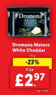Lidl Dromona Mature White Cheddar offer