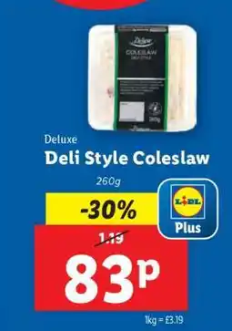 Lidl Deluxe Deli Style Coleslaw offer