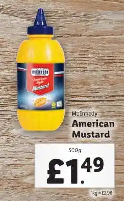 Lidl McEnnedy American Mustard offer