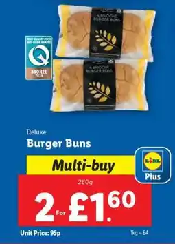 Lidl Deluxe Burger Buns offer