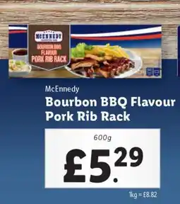 Lidl McEnnedy Bourbon BBQ Flavour Pork Rib Rack offer